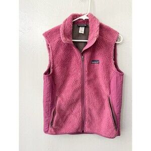 Patagonia Retro-X Women's Vest Large Pink Sherpa Pockets Workwear Outdoor USA